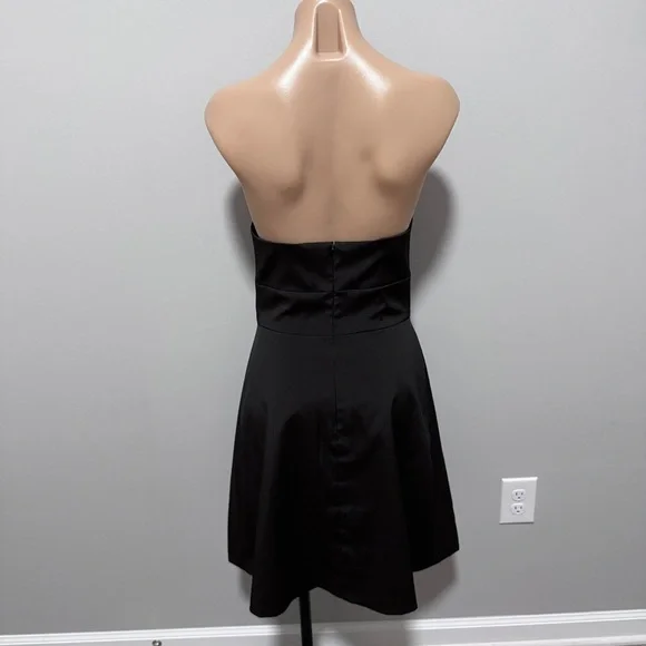White House Black Market Black Strapless Cocktail Formal Dress 2 - Picture 4 of 5